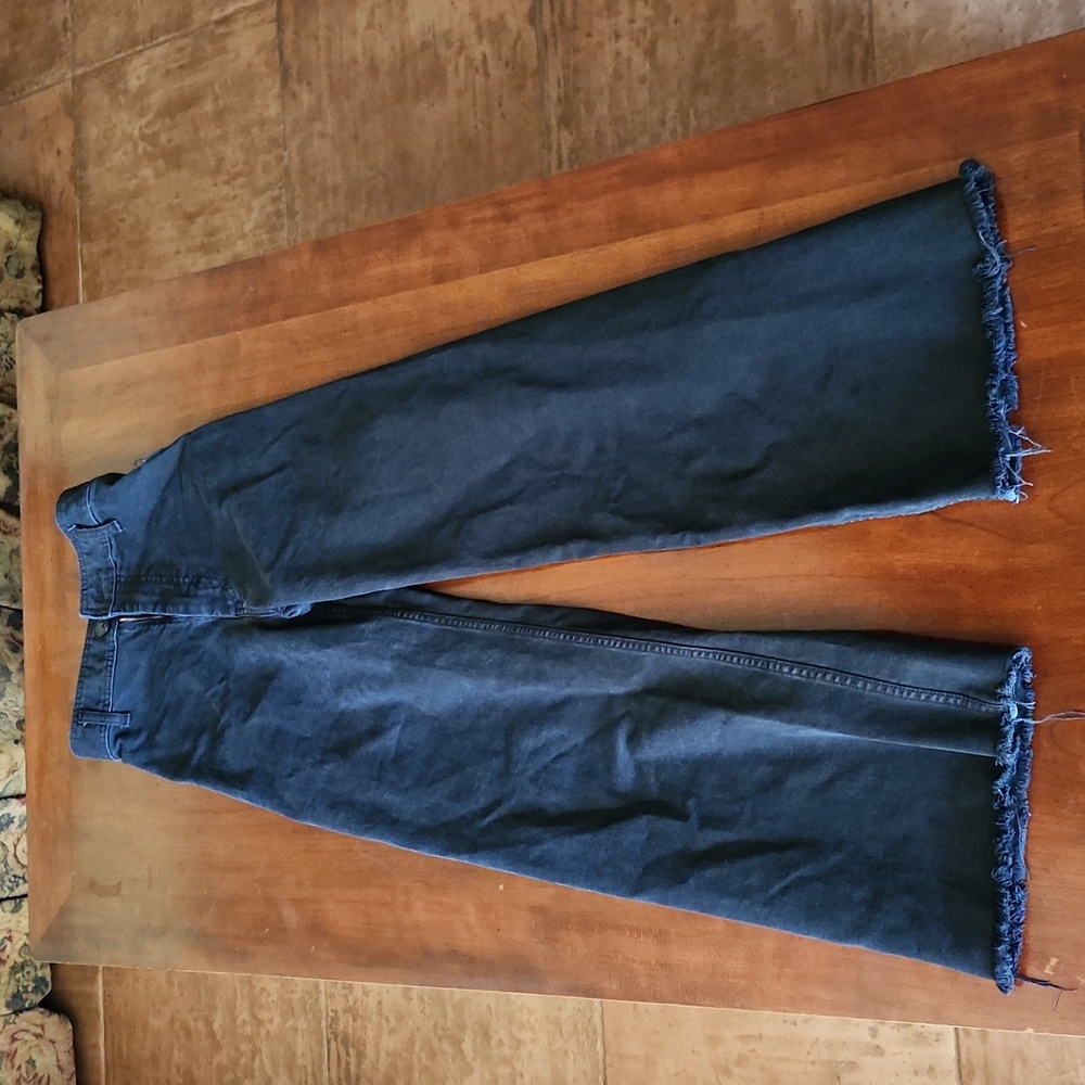 Women's Zara Black High-Rise Wide-Leg Pants